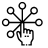 hand icon with arrows 